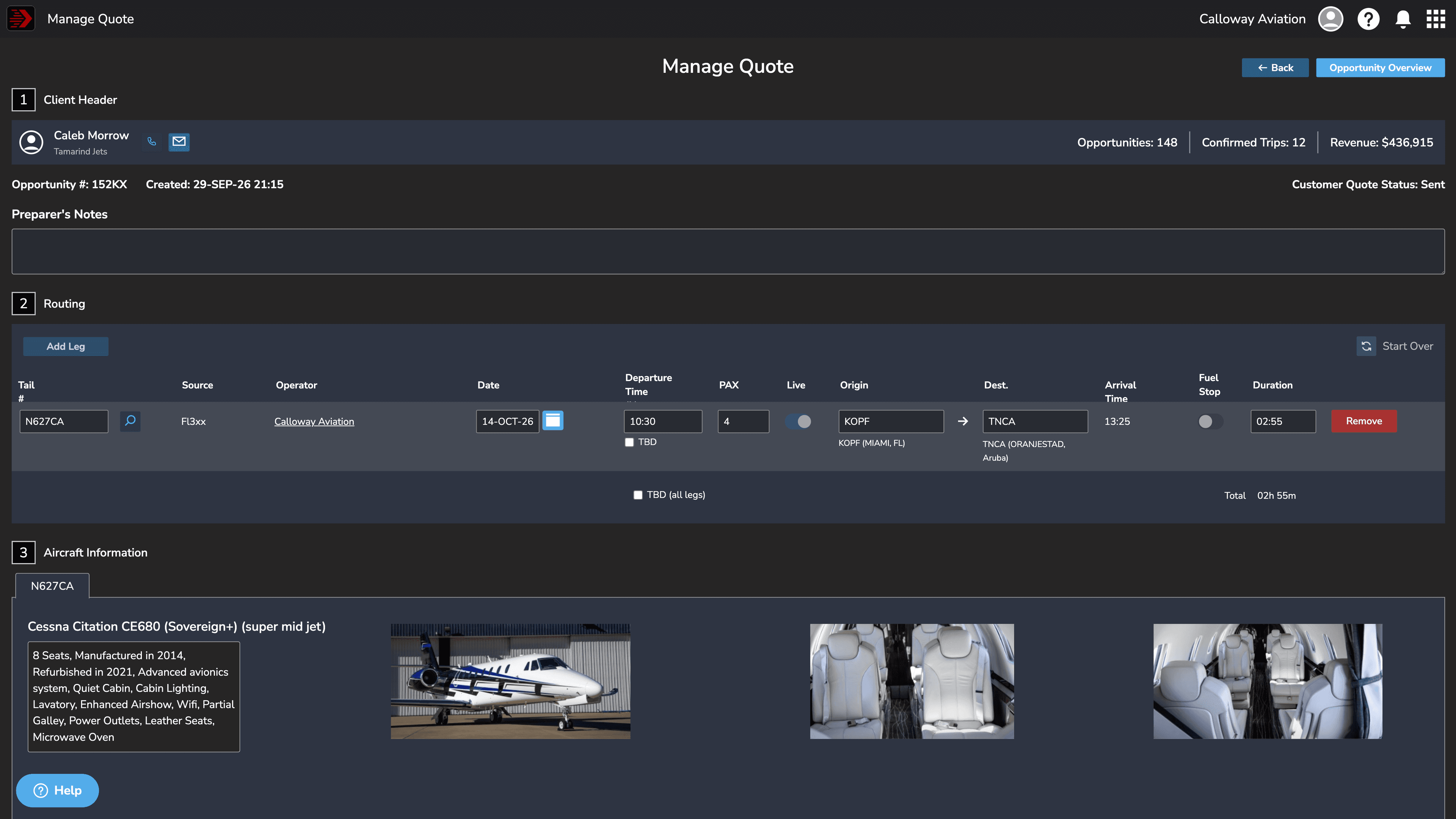 Quote Management Page